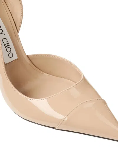 Jimmy Choo 100mm Brigitte Pointed Pumps In Neutral