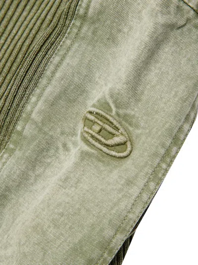 Diesel Kameryn Ribbed Panelled Sweater In Green