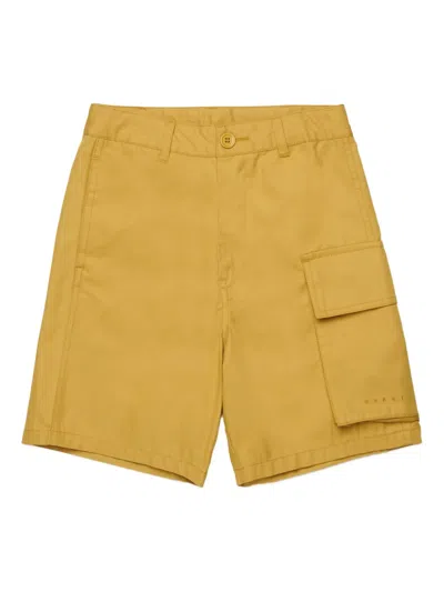 Marni Logo-pocket Cargo Shorts In Brown