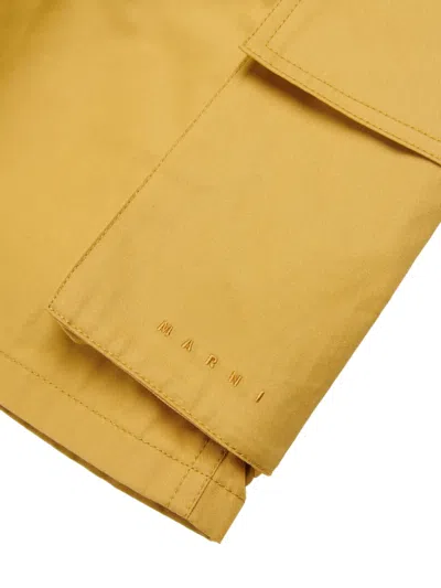 Marni Logo-pocket Cargo Shorts In Brown