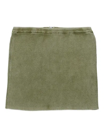 Diesel Gameryn Zip-pocket Skirt In Green
