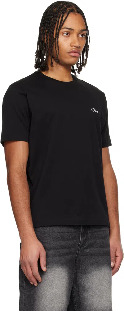 Dime Black Cursive Small Logo T-shirt In Black