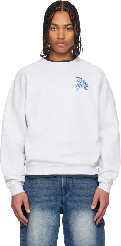 Dime Gray Dolph Crewneck Sweatshirt In Gray