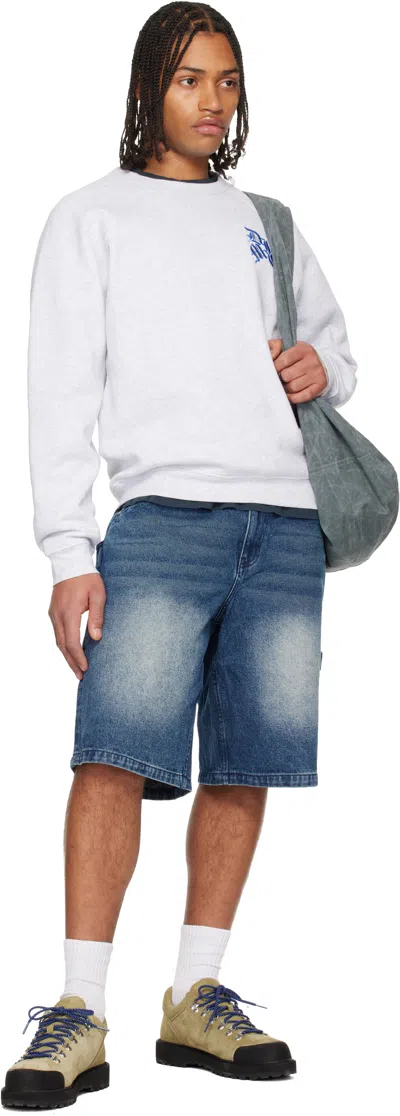 Dime Gray Dolph Crewneck Sweatshirt In Gray