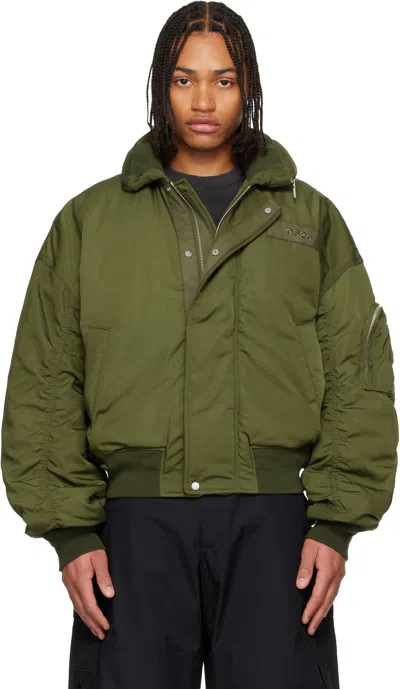 032c Green Hunting Bomber Jacket In Green