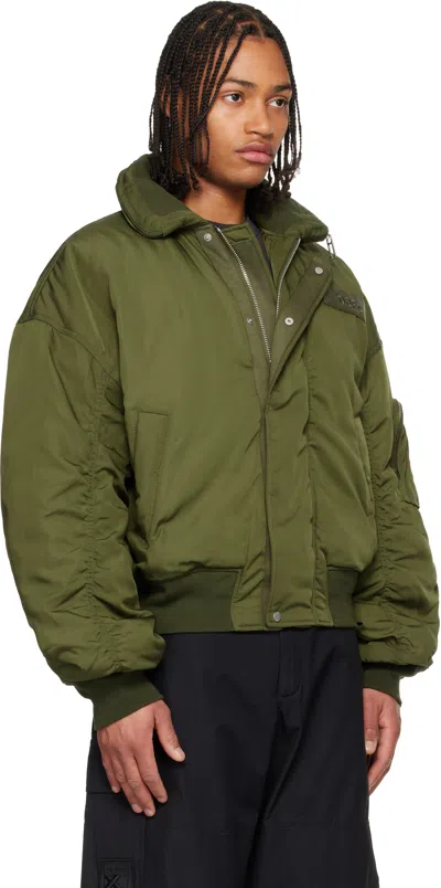 032c Green Hunting Bomber Jacket In Green