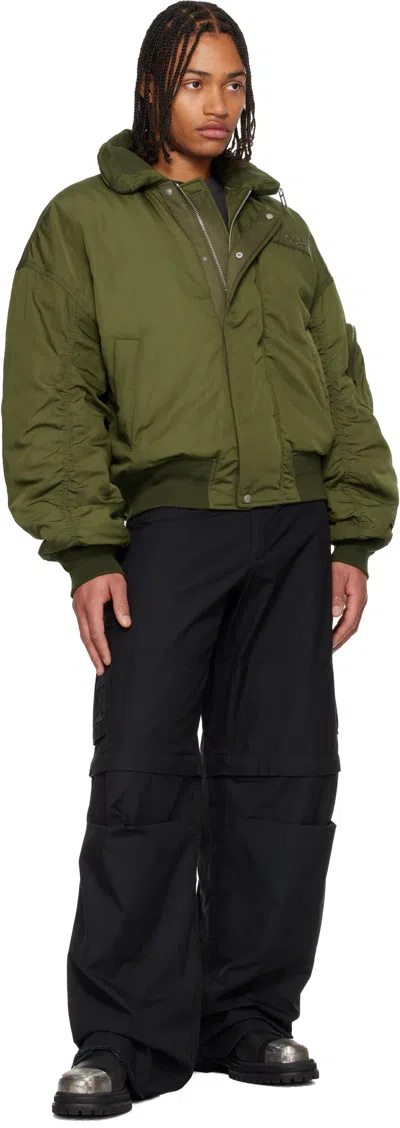 032c Green Hunting Bomber Jacket In Green
