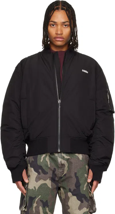 032c Black Suspicious Minds Bomber Jacket In Black