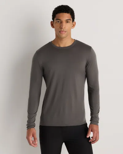 Quince Men's 100% Merino Wool All-season Long Sleeve Base Layer T-shirt In Gray