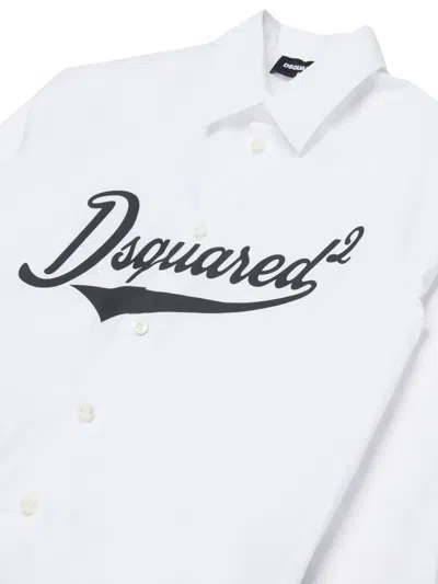 Dsquared2 Logo-print Shirt In White