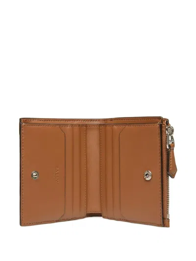 Bally Axeel Zip-fastening Leather Wallet In Brown