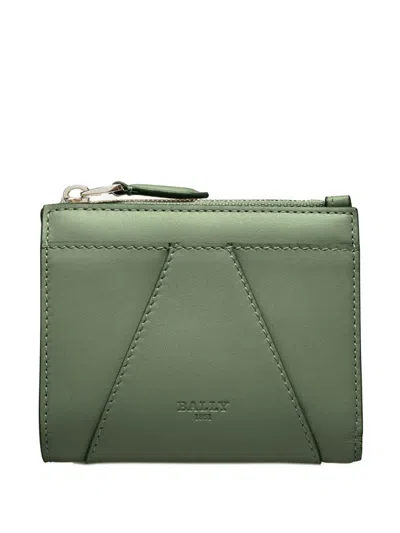 Bally Axeel Zip-fastening Leather Wallet In Green