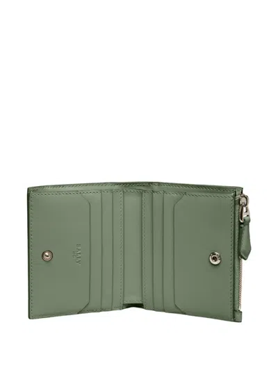 Bally Axeel Zip-fastening Leather Wallet In Green