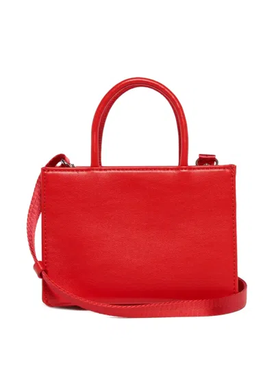 Diesel Dsl 3d Embossed-logo Tote Bag In Red