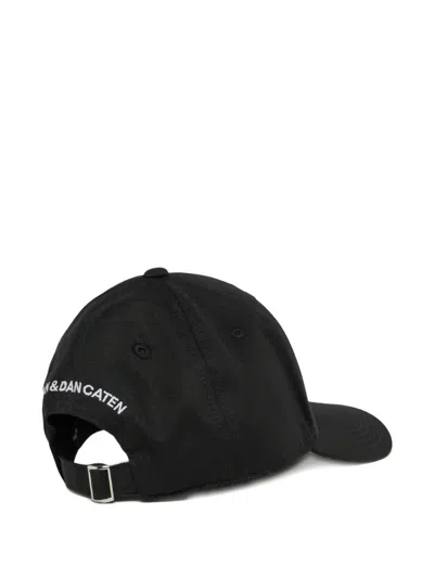 Dsquared2 Embroidered Cap In Black
