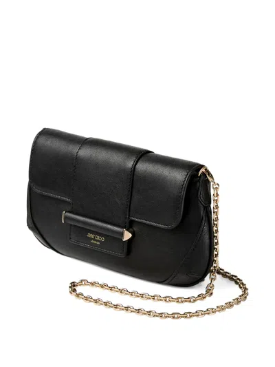 Jimmy Choo Bar Chain Cross Bag In Black