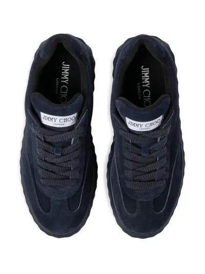 Jimmy Choo Diamond Maxi Retro Sneakers In Black