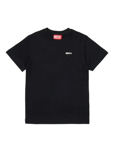 Diesel Logo-detail Cotton T-shirt In Black