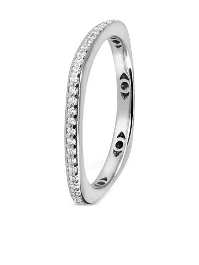 Fullord 18k White Gold Phalanx Diamond Eternity Ring In Metallic