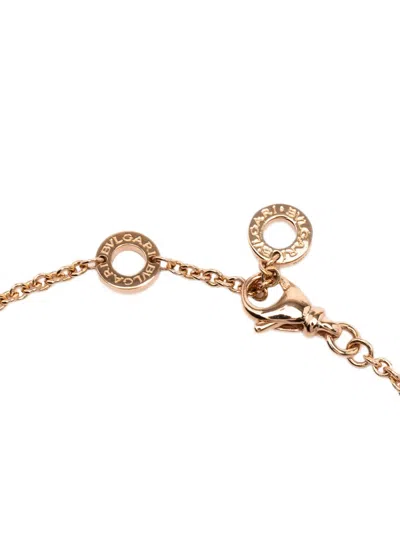 Pre-owned Bvlgari 2015-2025 18k Rose Gold Amethyst And Tourmaline Roman Sorbets Bracelet In Pink