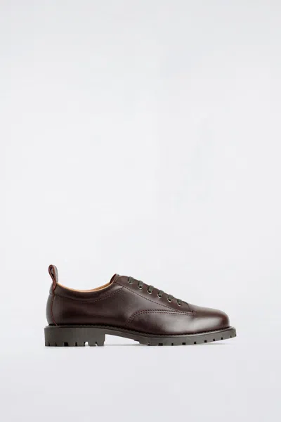 Cos Scarpe Derby Chunky In Pelle In Brown
