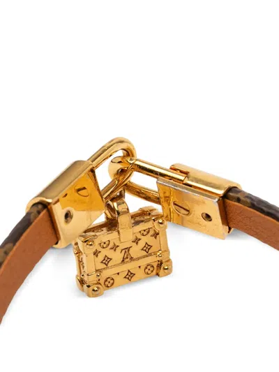 Pre-owned Louis Vuitton 2021 Monogram Petite Malle Keep It Bracelet Costume Bracelet In Brown