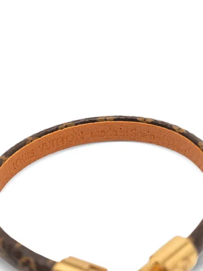 Pre-owned Louis Vuitton 2021 Monogram Petite Malle Keep It Bracelet Costume Bracelet In Brown