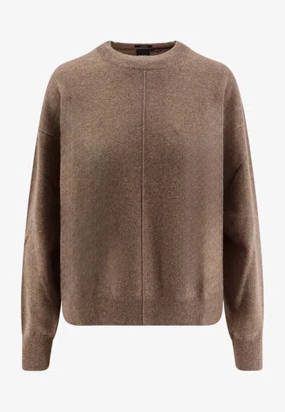 Hugo Boss Essential Cashmere Sweater In Brown