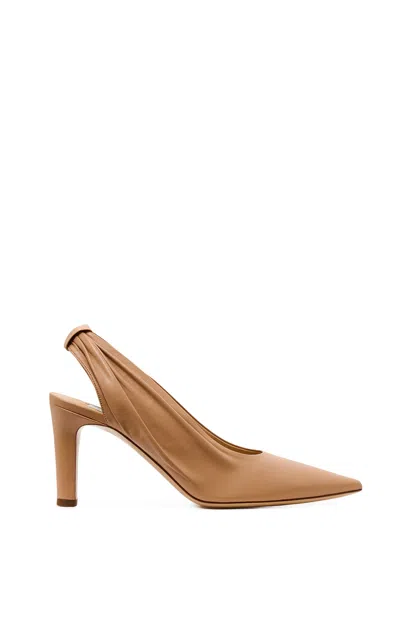 Gabriela Hearst Amari Slingback Pump In Nude Leather In Brown