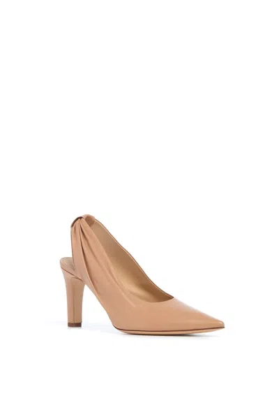 Gabriela Hearst Amari Slingback Pump In Nude Leather In Brown