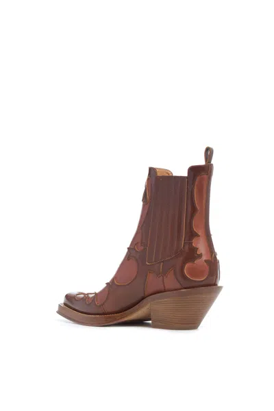 Gabriela Hearst Cassidy Cowboy Ankle Boot In Cognac Leather In Brown