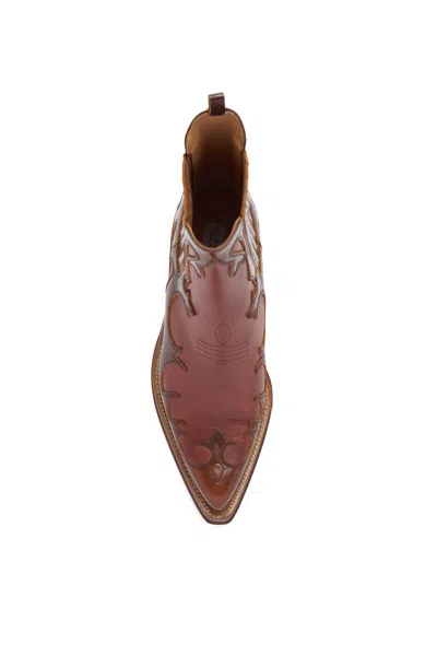 Gabriela Hearst Cassidy Cowboy Ankle Boot In Cognac Leather In Brown