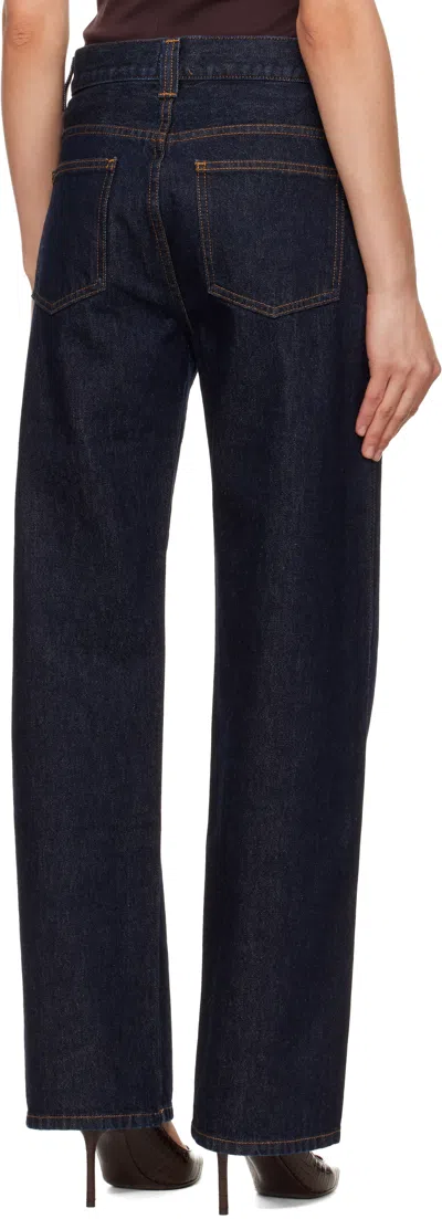 Khaite Karo Mid-rise Barrel-leg Jeans In Blue