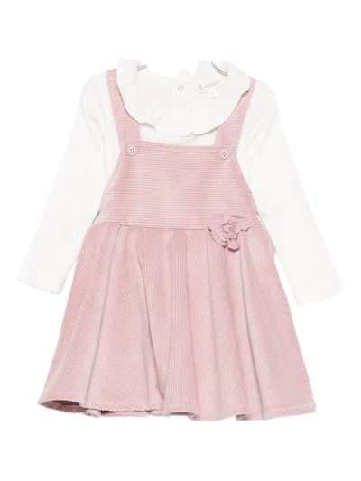 Lalalù Lalalu' Pink Dungaree Dress In Pink