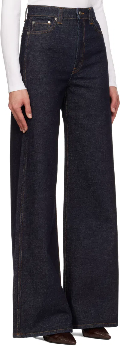 Khaite Indigo Dane Stretch Jeans In Blue