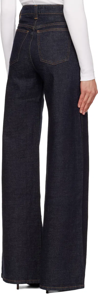 Khaite Indigo Dane Stretch Jeans In Blue