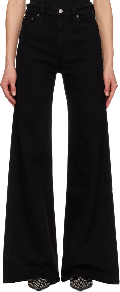 Khaite Black Dane Stretch Jeans In Black