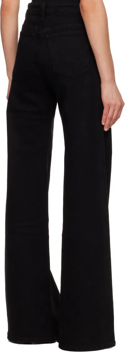 Khaite Black Dane Stretch Jeans In Black