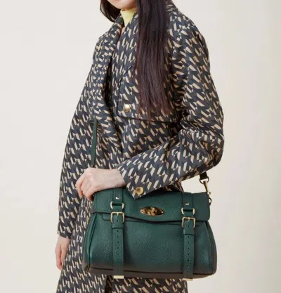 Mulberry Mini Alexa Braided-handle Satchel Bag In Green