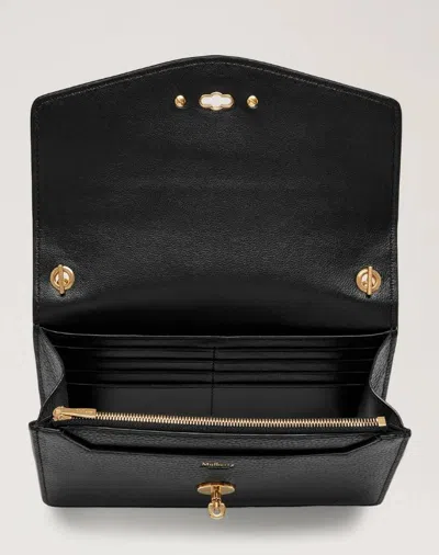Mulberry Darley S Black Grain Print Leather Clutch In Pattern