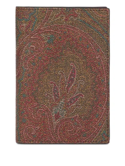 Etro Passport Holder Arnica 9.5x13.7 Accessories In Brown