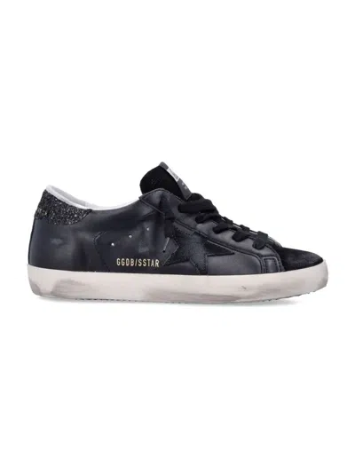 Golden Goose Superstar Black Leather Low-top Sneakers In Multi