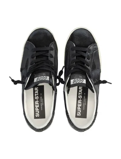 Golden Goose Superstar Black Leather Low-top Sneakers In Multi