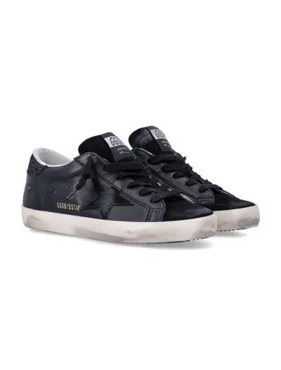 Golden Goose Superstar Black Leather Low-top Sneakers In Multi