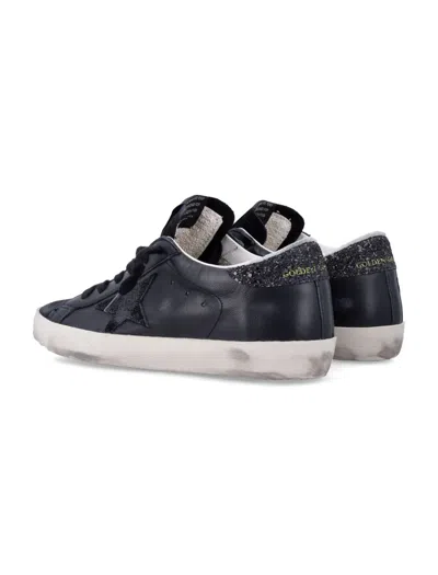 Golden Goose Superstar Black Leather Low-top Sneakers In Multi