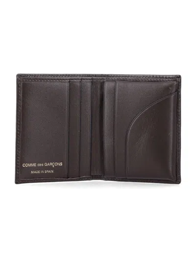 Comme Des Garçons Compact Leather A Line Wallet In Brown