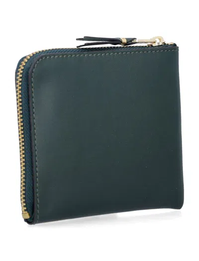 Comme Des Garçons Small Zip Wallet In Green