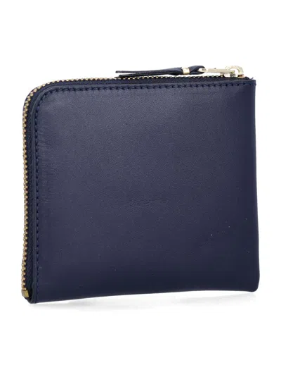Comme Des Garçons Small Zip Wallet In Blue