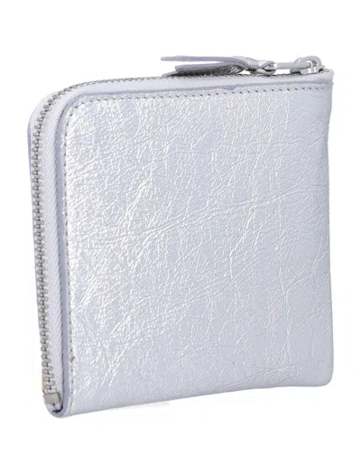 Comme Des Garçons Small Zip Wallet In Gray