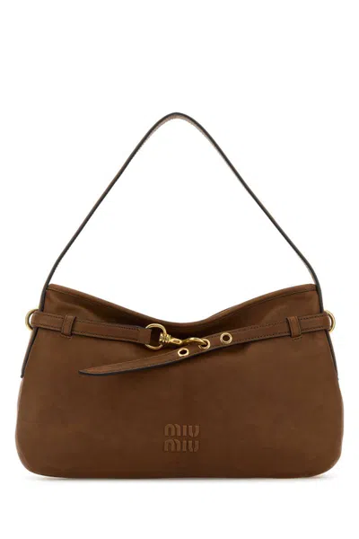 Miu Miu Handbags. In Brown